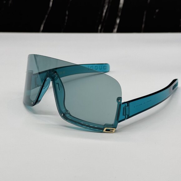 NEW GUCCI UNISEX LIGHT BLUE  GUCCI SHIELD SUNGLASSES GG1637S 001 - Picture 1 of 12